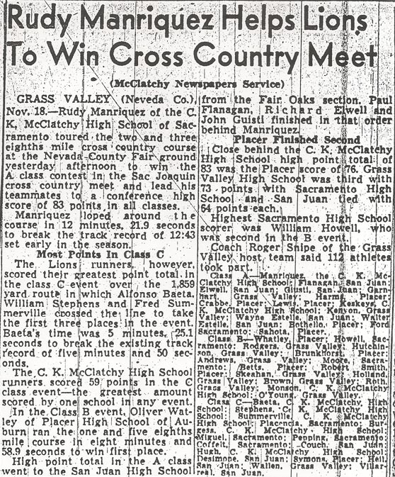 1949 SJS XC Finals Results
