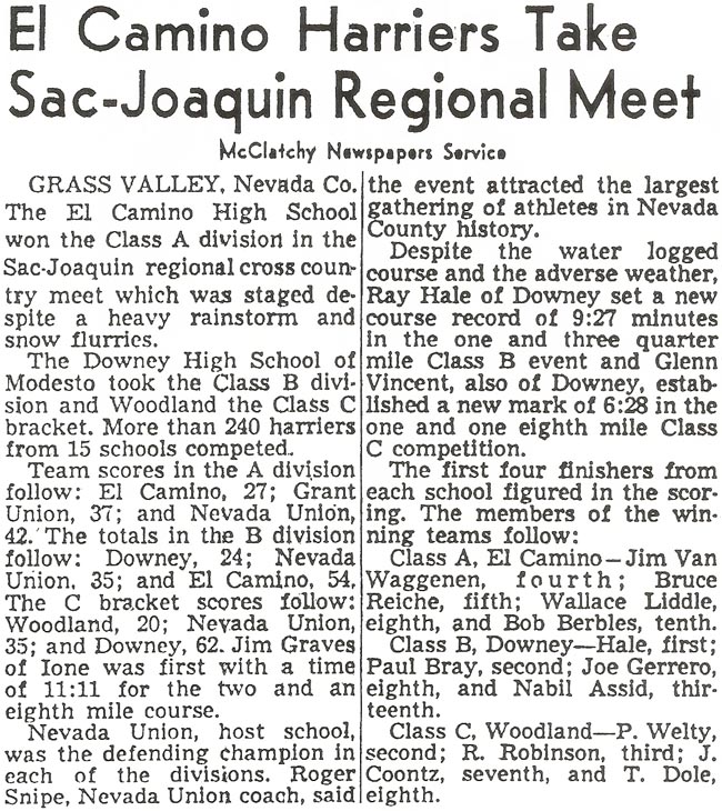 1953 SJS XC Finals Results