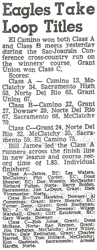 1956 SJS XC Finals Results